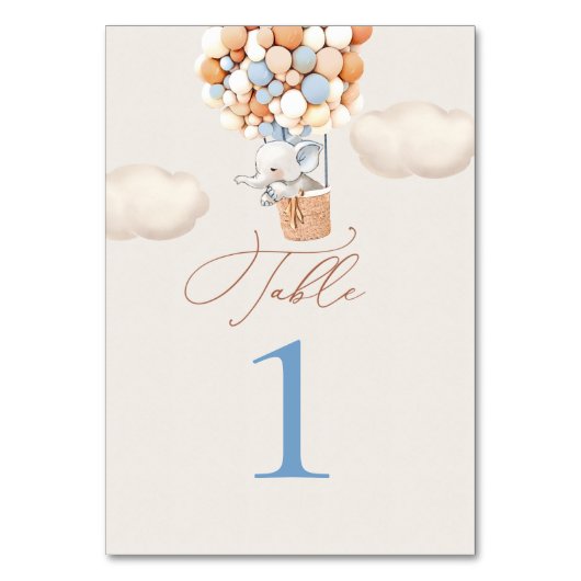 Elephant-ballonnummer Kaart (Achterkant)