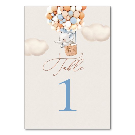 Elephant-ballonnummer Kaart (Voorkant)