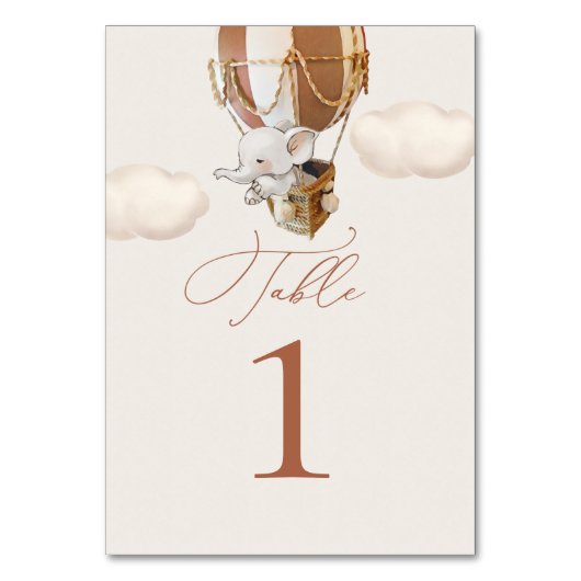 Elephant-ballonnummer Kaart (Achterkant)