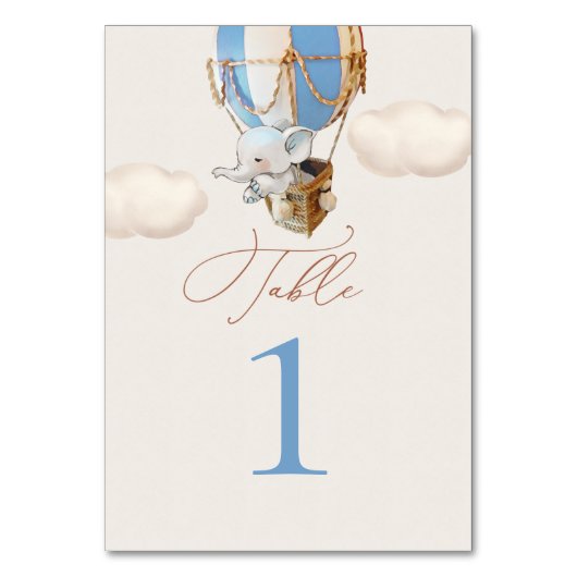 Elephant-ballonnummer Kaart (Achterkant)