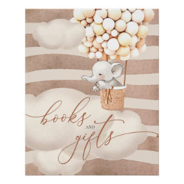 Elephant Balloon Baby Boeken en Gifts Poster