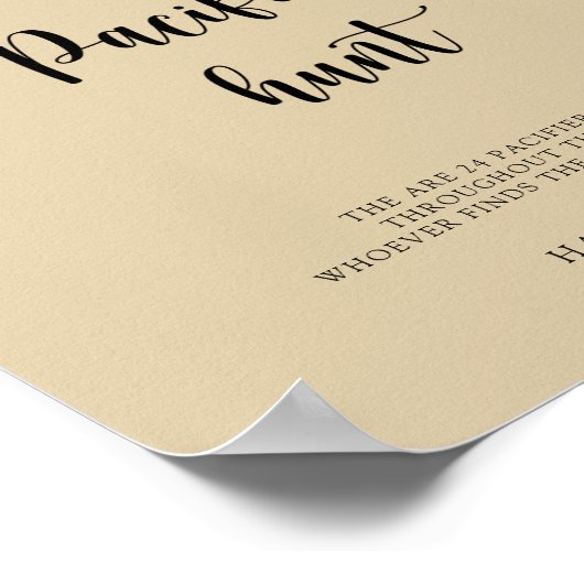 Elephant Balloon - baby shower game Pacifier-jacht Poster (Hoek)