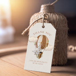 Elephant Balloon Baby shower Gift Labels Cadeaulabel