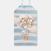 Elephant Balloon Baby shower Gift Labels Cadeaulabel (Achterkant)