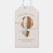 Elephant Balloon Baby shower Gift Labels Cadeaulabel (Voorkant)