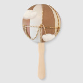 Elephant Balloon Baby shower Hand Fan Handwaaier (Achterkant)