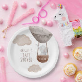 Elephant Balloon Baby shower Papieren Bordje (Feest)