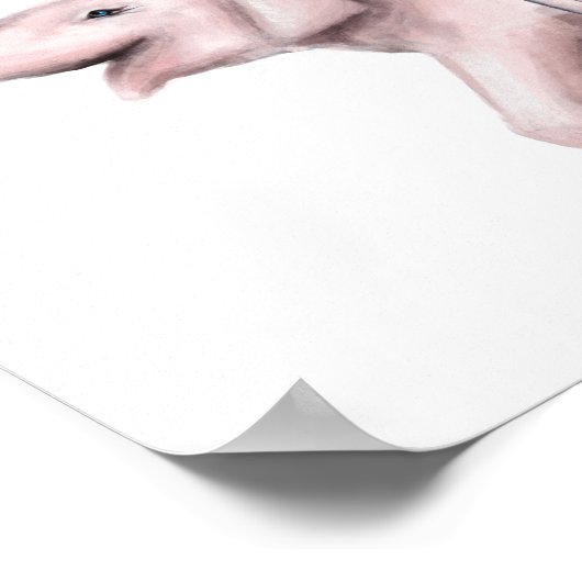 Elephant Balloon Bouquet Print | Waterverf afdrukk (Hoek)