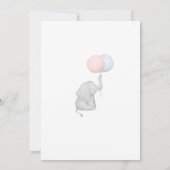 Elephant Balloon Geslacht Reveal Kaart (Achterkant)