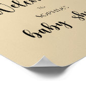 Elephant Balloon Welkomstbaby shower Poster (Hoek)