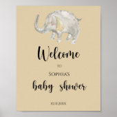 Elephant Balloon Welkomstbaby shower Poster (Voorkant)
