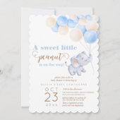 Elephant Balloons Baby Boy Shower Kaart (Voorkant)