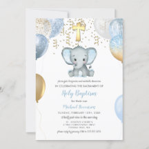 Elephant Balloons Waterverf Baptisme