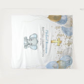 Elephant Balloons Waterverf Baptisme Tapestry Wandkleed (Voorkant (horizontaal))