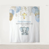 Elephant Balloons Waterverf Baptisme Tapestry Wandkleed (Voorkant)