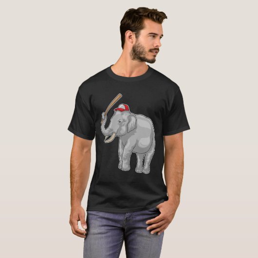 Elephant Baseball Baseball T-shirt (Voorkant volledig)