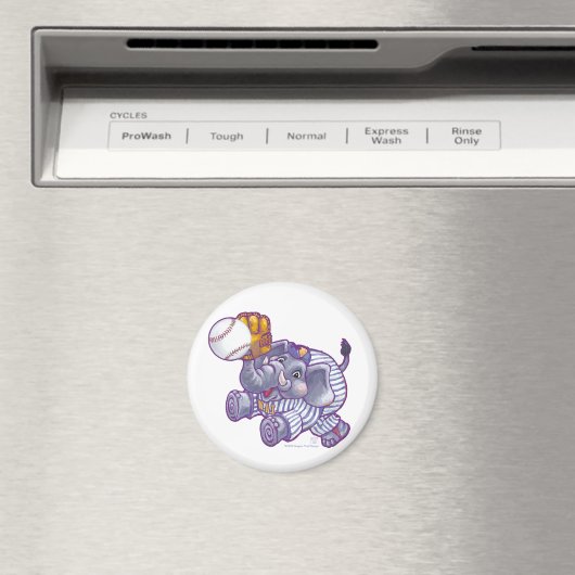 Elephant Baseball Star Magneet (Insitu (Vaatwasser))