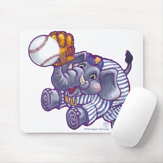 Elephant Baseball Star Muismat (Met muis)
