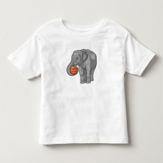 Elephant Basketball speler Basketball Kinder Shirts (Voorkant)