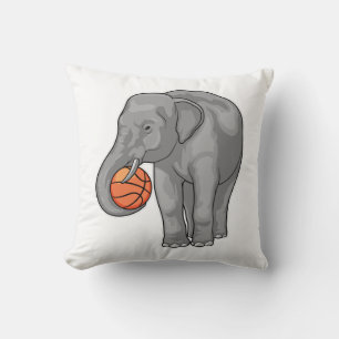 Elephant Basketball speler Basketball Kussen