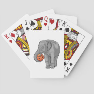 Elephant Basketball speler Basketball Pokerkaarten