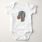 Elephant Basketball speler Basketball Romper (Voorkant)