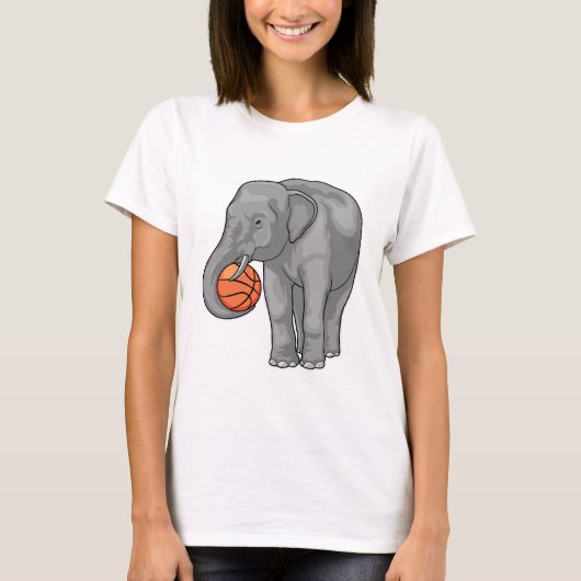 Elephant Basketball speler Basketball T-shirt (Voorkant)