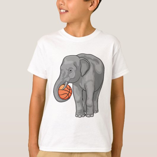 Elephant Basketball speler Basketball T-shirt (Voorkant)