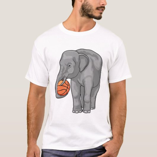 Elephant Basketball speler Basketball T-shirt (Voorkant)