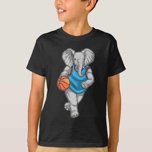 Elephant Basketball speler Basketball T-shirt (Voorkant)
