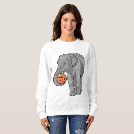 Elephant Basketball speler Basketball Trui (Voorkant volledig)
