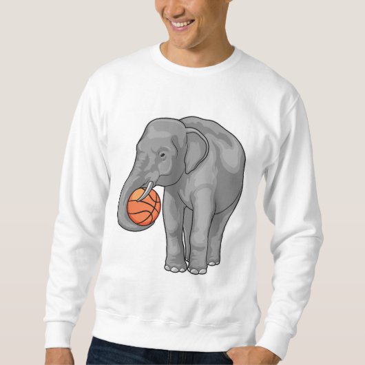 Elephant Basketball speler Basketball Trui (Voorkant)