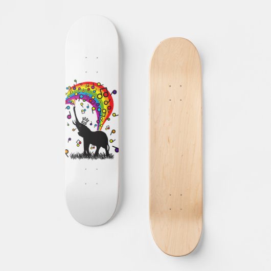 Elephant_Bathing Skateboard (Voorkant)