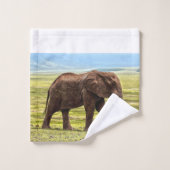Elephant Bathroom Towel Set Bad Handdoek (Wasdoekje)