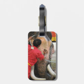 Elephant Bathtime ... Ayutthaya, Thailand Bagagelabel (Achterkant verticaal)