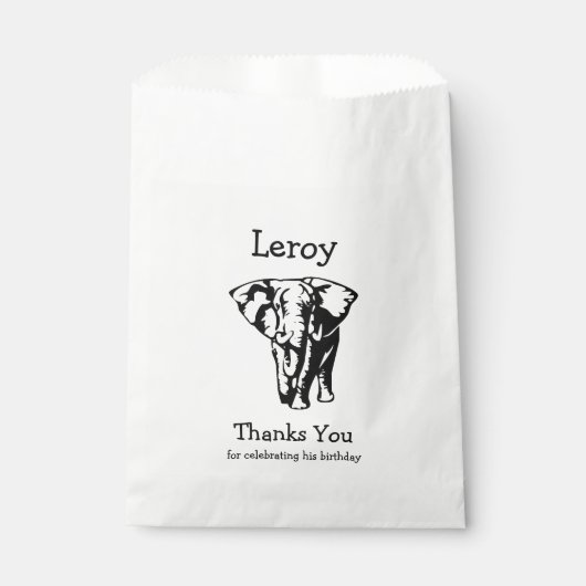 Elephant Bedankt Bedankzakje (Voorkant)