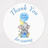 Elephant bedankt Labels (Design 1)