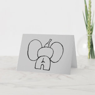 Elephant Belated Birthday Kaart GEPERSONALISEERD