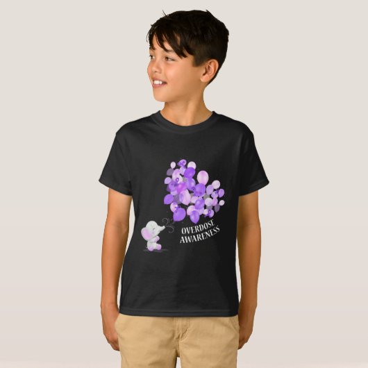 Elephant Belling Up Balloons Overdosering Bewusthe T-shirt (Voorkant volledig)