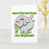 Elephant Best Friends Kaart (Gele Bloem)