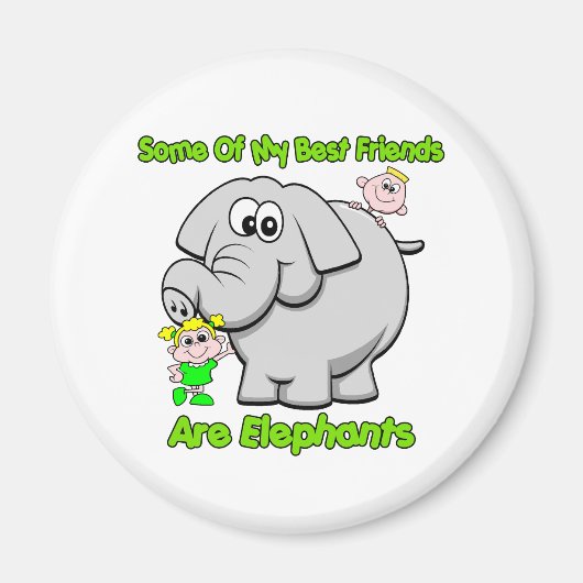 Elephant Best Friends Magneet (Voorkant)