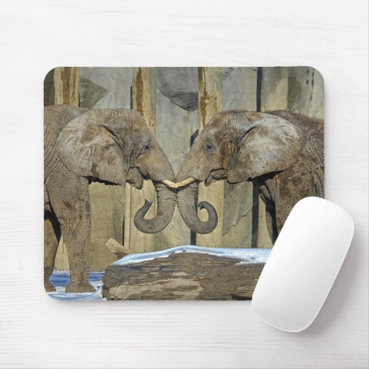 Elephant Best Friends Mousepad Muismat (Met muis)