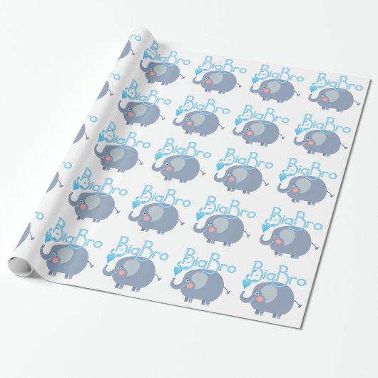 Elephant Big Bro Cadeaupapier (Uitgerold)