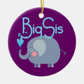 Elephant Big Sis Keramisch Ornament (Voorkant)