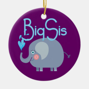 Elephant Big Sis Keramisch Ornament