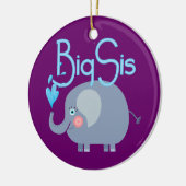 Elephant Big Sis Keramisch Ornament (Links)