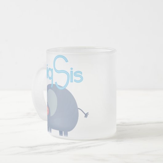 Elephant Big Sis Matglas Koffiemok (Voorkant links)