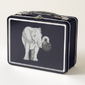 Elephant bij Bowling met Bowling ball (Voorkant)