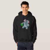 Elephant bij Bowling met Bowling ball Hoodie (Voorkant volledig)
