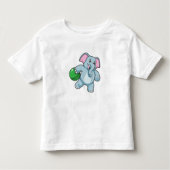 Elephant bij Bowling met Bowling ball Kinder Shirts (Voorkant)